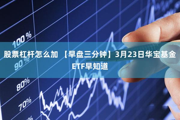 股票杠杆怎么加 【早盘三分钟】3月23日华宝基金ETF早知道
