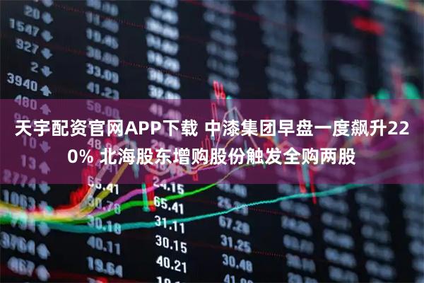天宇配资官网APP下载 中漆集团早盘一度飙升220% 北海股东增购股份触发全购两股